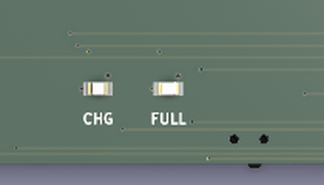 Charge-status pair — CHG / FULL, top side, bottom-left corner