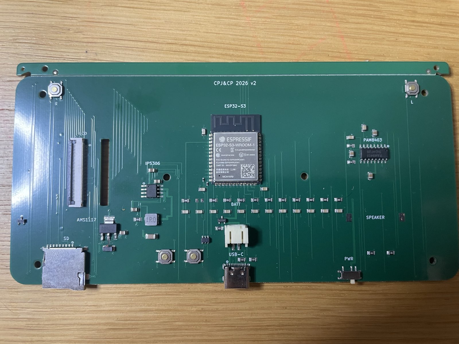 Back side of the v4.3.1 board